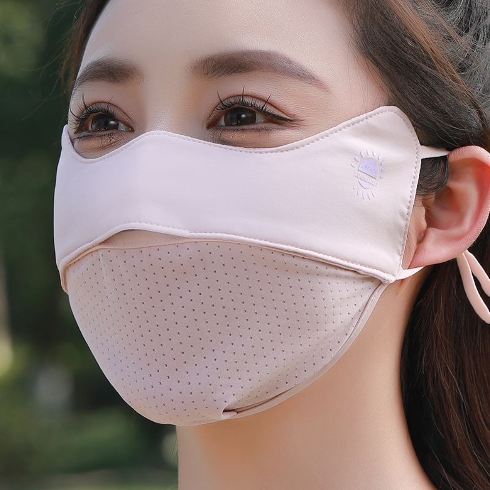 Cloth Face Mask Washable - 新しい通気性のあるアイスシルクマスク洗える防塵乗馬フェイスマスク抗UVメッシュフェイスベールユニセックス