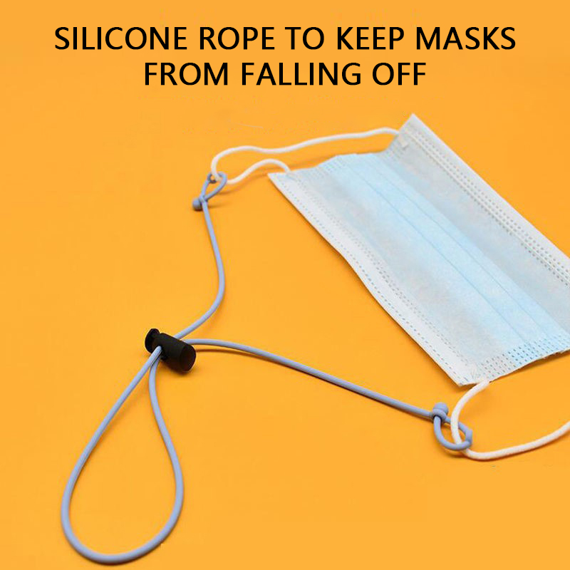 Mask Lanyard Adjustable - シリコンマスク延長調整ストラップ、紛失防止・落下防止ランヤード、調節可能なマスクネックストラップ