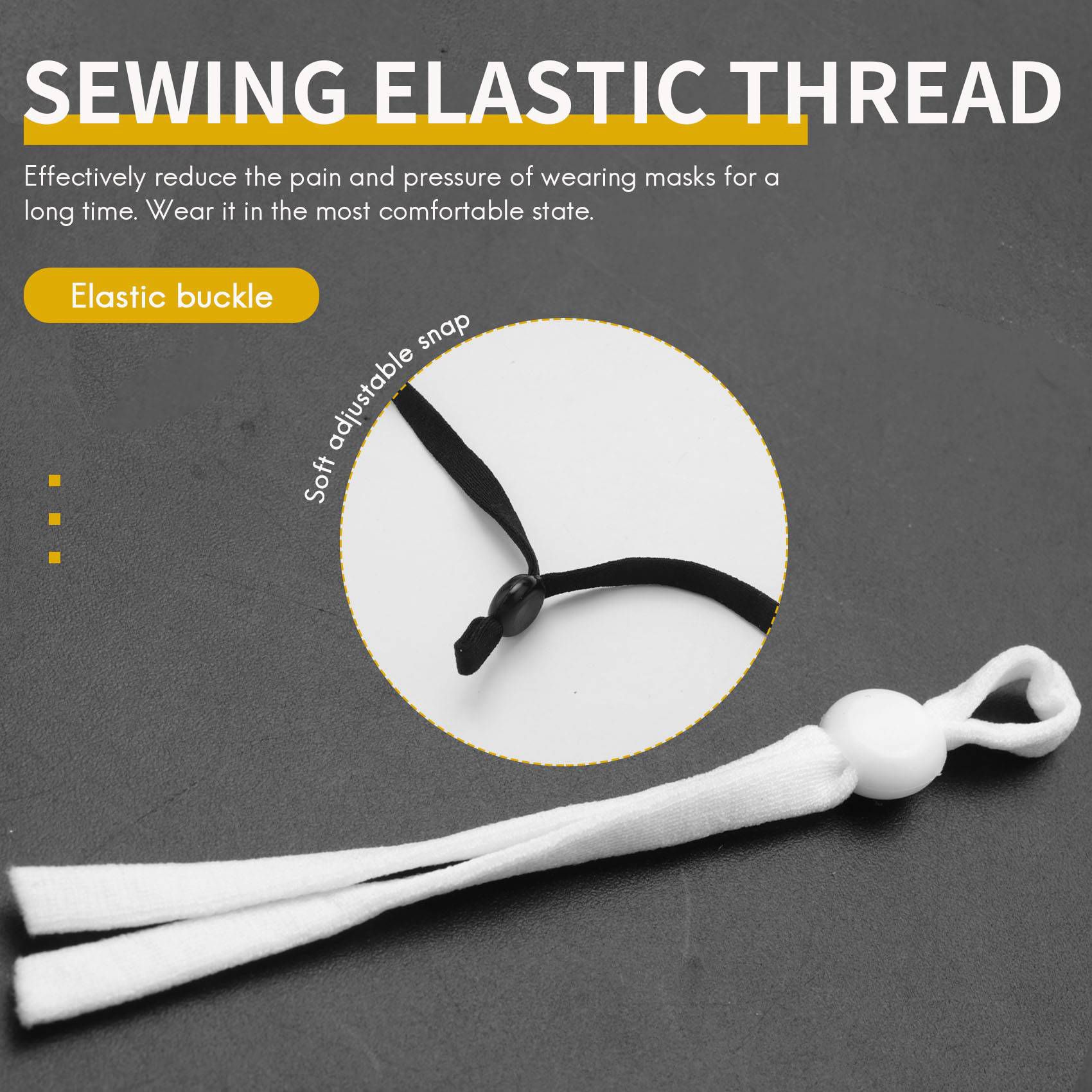 A27F-2000 個縫製弾性バンドコード調節可能なバックル - Mask Lanyard Adjustable のレビューと価格
