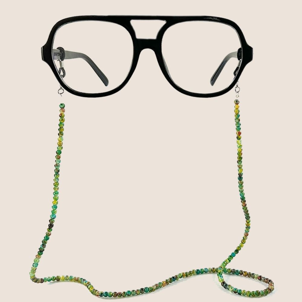 軽量カラーガラスメガネチェーン ヴィンテージ手作りビーズ メ - Mask Lanyard Adjustable のレビューと価格