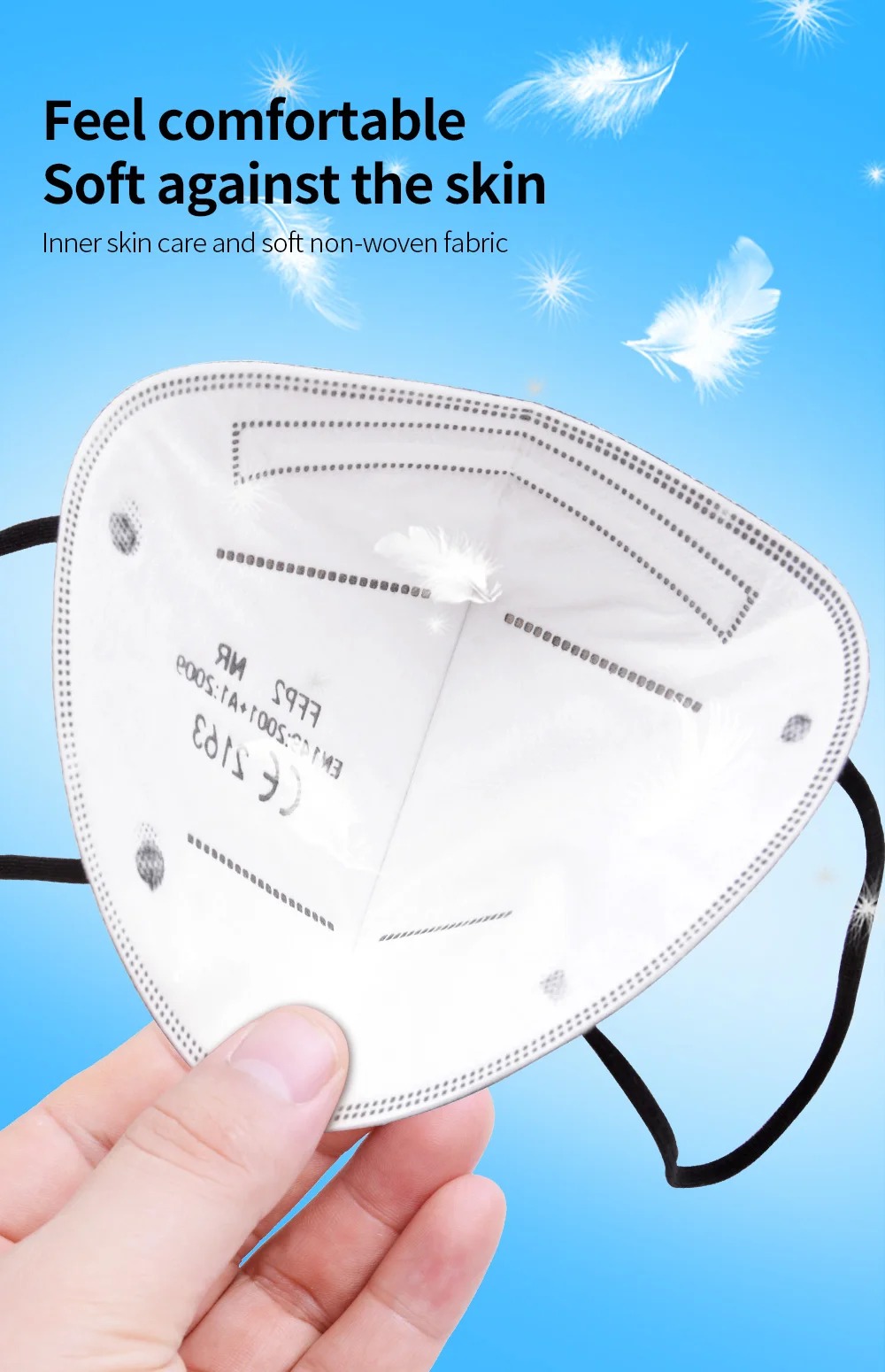 5層FFP2マスク CE認証 KN95 メルトブローンマスク - Black Face Mask Pack のレビューと価格