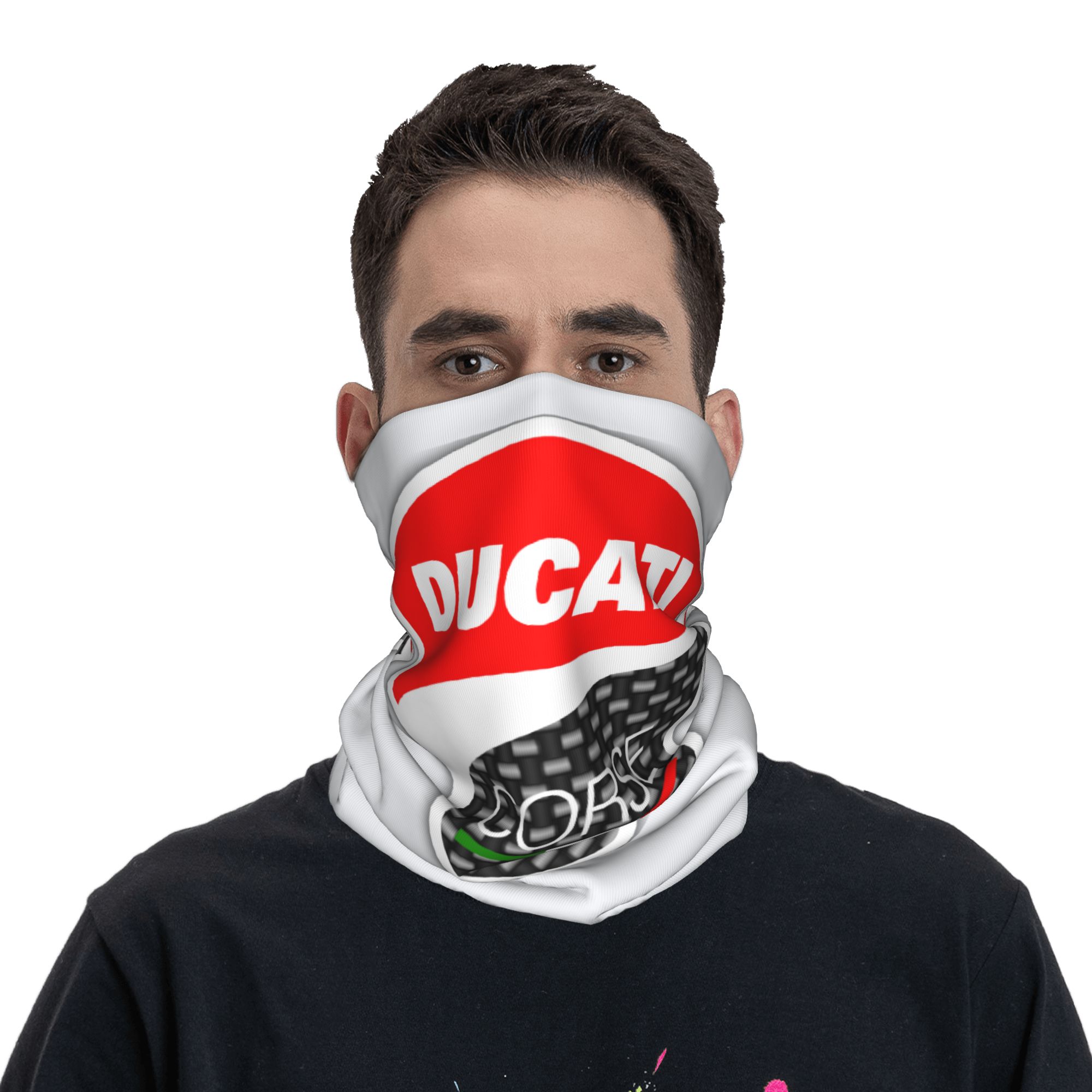 カスタムレーシングスポーツドゥカティスバンダナネックゲイター - Neck Gaiter Face Cover のレビューと価格