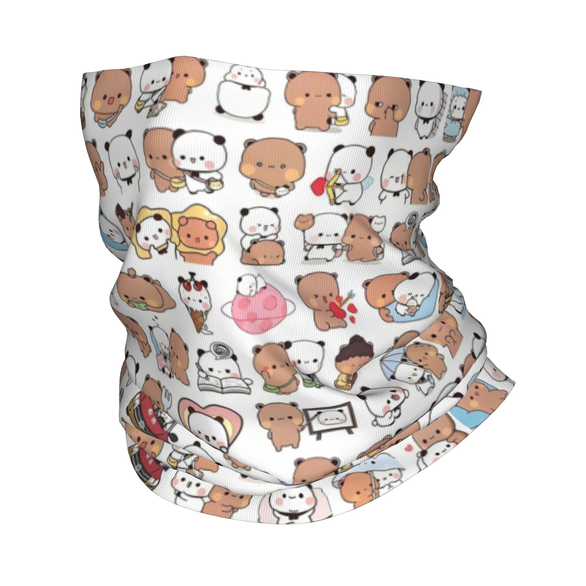 カスタムベア漫画ピーチとゴマブブドゥドゥバンダナネックウォー - Neck Gaiter Face Cover のレビューと価格