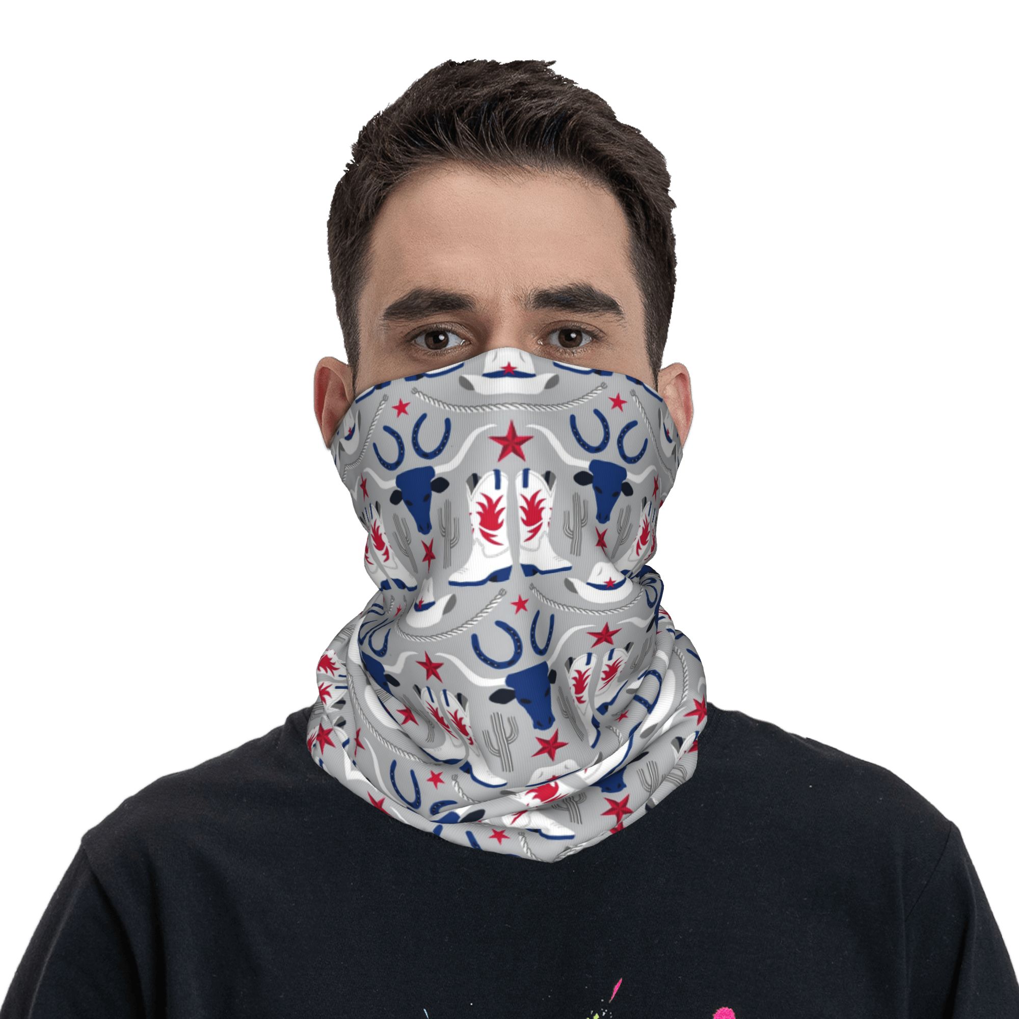 オールドワイルドウェストカウボーイバンダナネックゲイタープリ - Sports Mask Breathable のレビューと価格