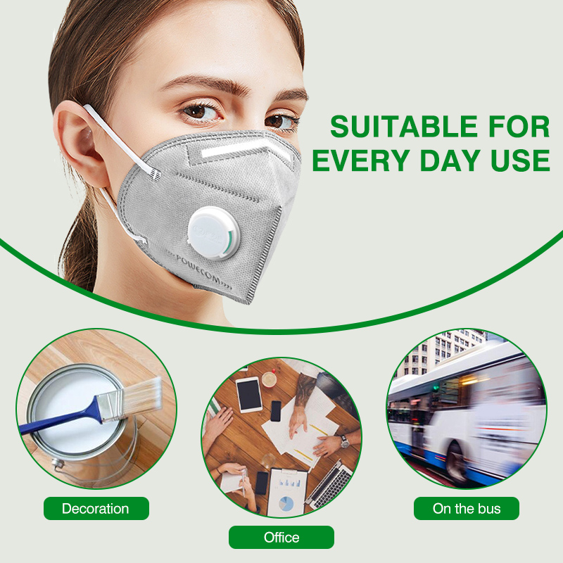 POWECOM KN95マスク 活性炭入り KN95マスク  - Cloth Face Mask Washable のレビューと価格