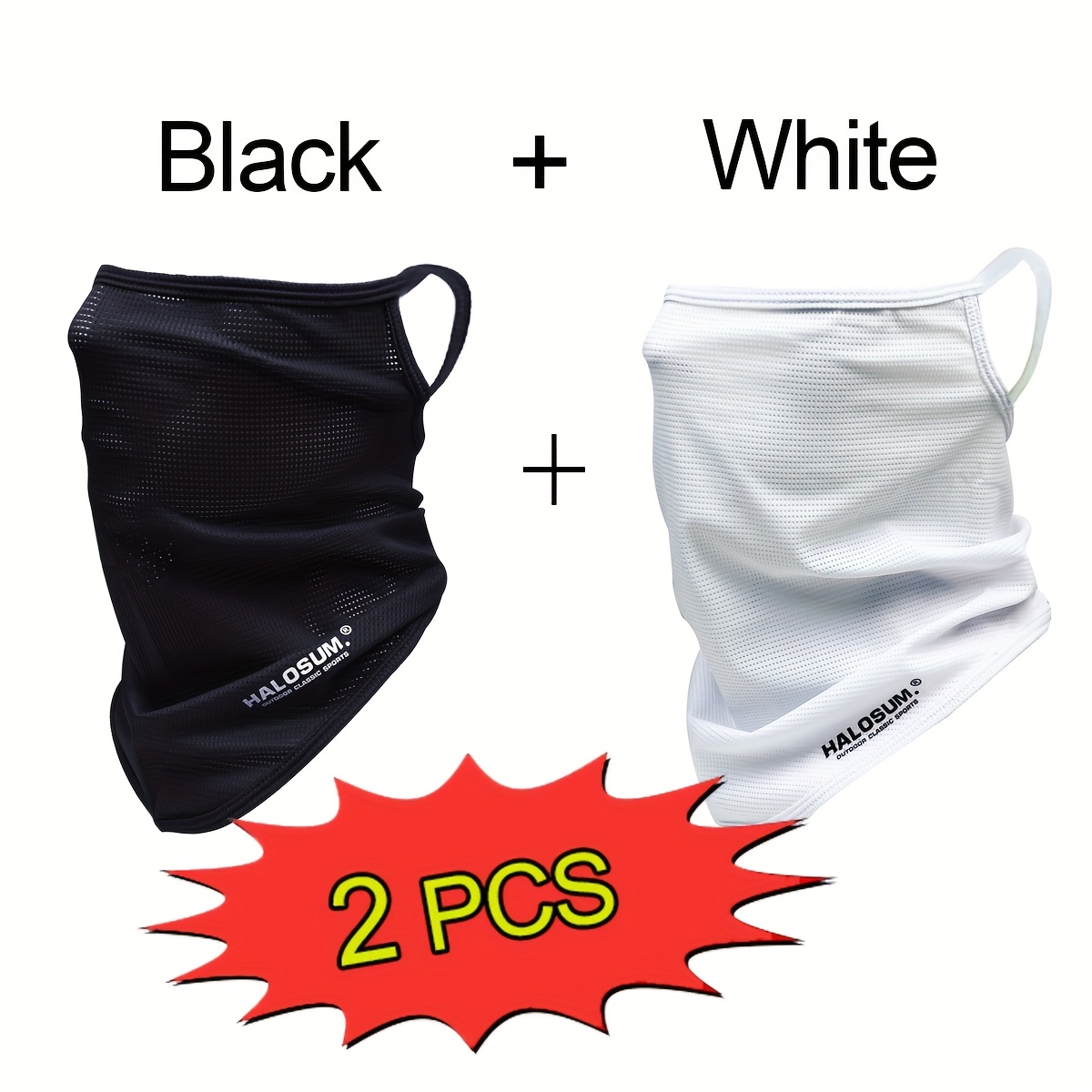 1/2 個アイスシルクフェイスマスク通気性サイクリングバイザ - Sports Mask Breathable のレビューと価格