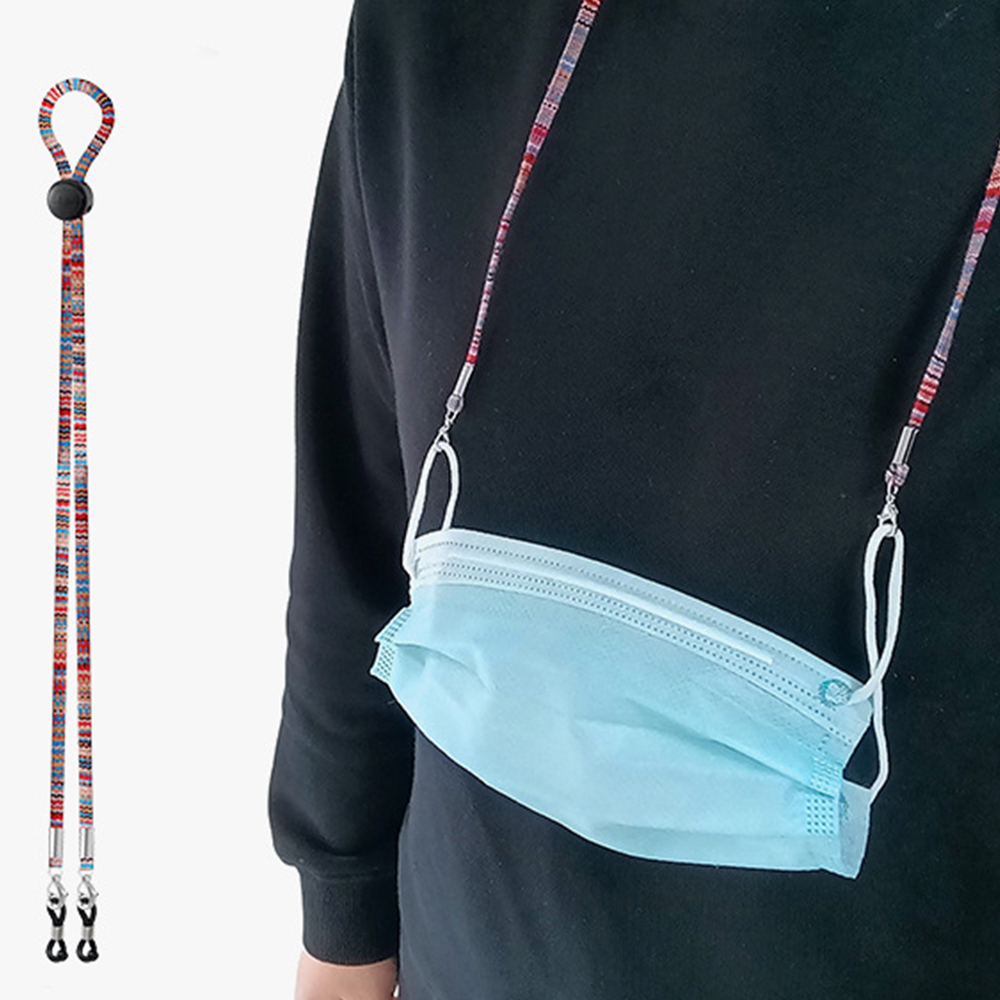 調節可能なナイロンフェイスマスク,エスニックパターンのロープ - Mask Lanyard Adjustable のレビューと価格