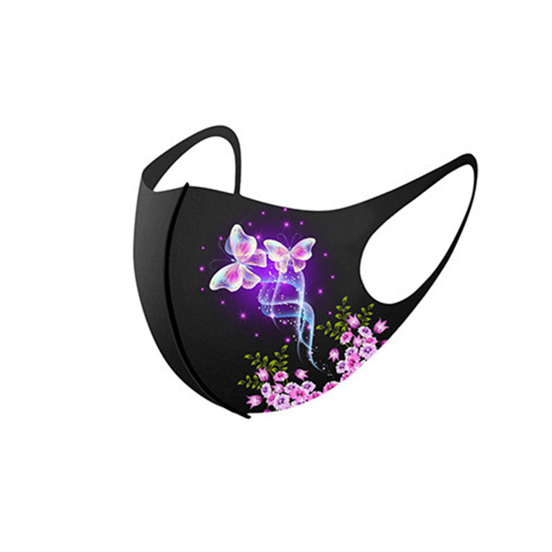 新しいアイスシルクスクリーン印刷の華虎迪マスク、洗える黒の立 - Cloth Face Mask Washable のレビューと価格