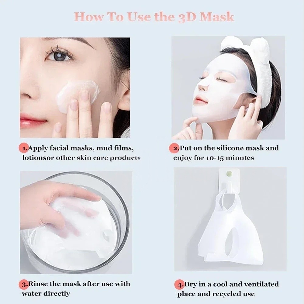 1/2 個 3D 再利用可能なしわを滑らかにするシリコーンフ - Silicone Mask Bracket のレビューと価格
