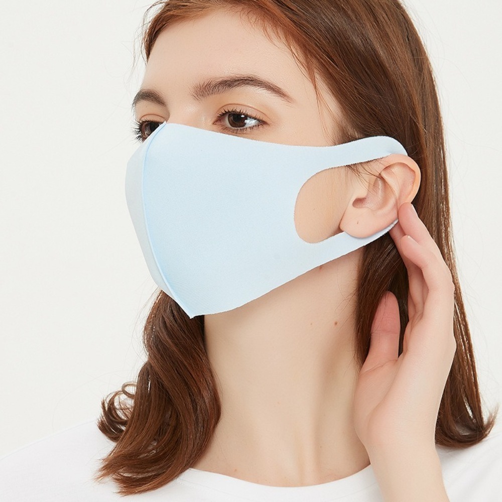 新しい通気性のあるアイスシルクマスク、紫外線防止、洗える日焼 - Cloth Face Mask Washable のレビューと価格