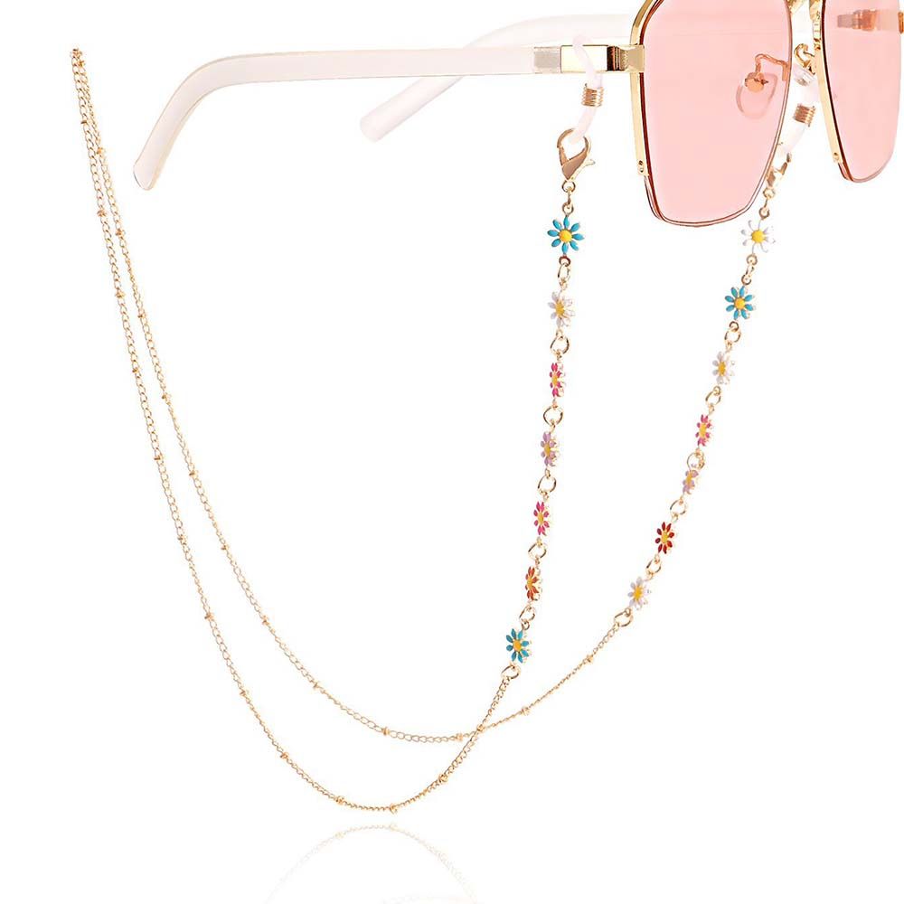 調節可能なファッションシンプルかわいい装飾カラフルな花眼鏡ス - Mask Lanyard Adjustable のレビューと価格